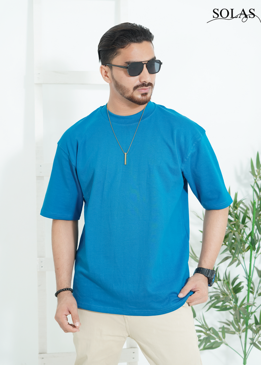 Steel Blue Drop Shoulder T-Shirt